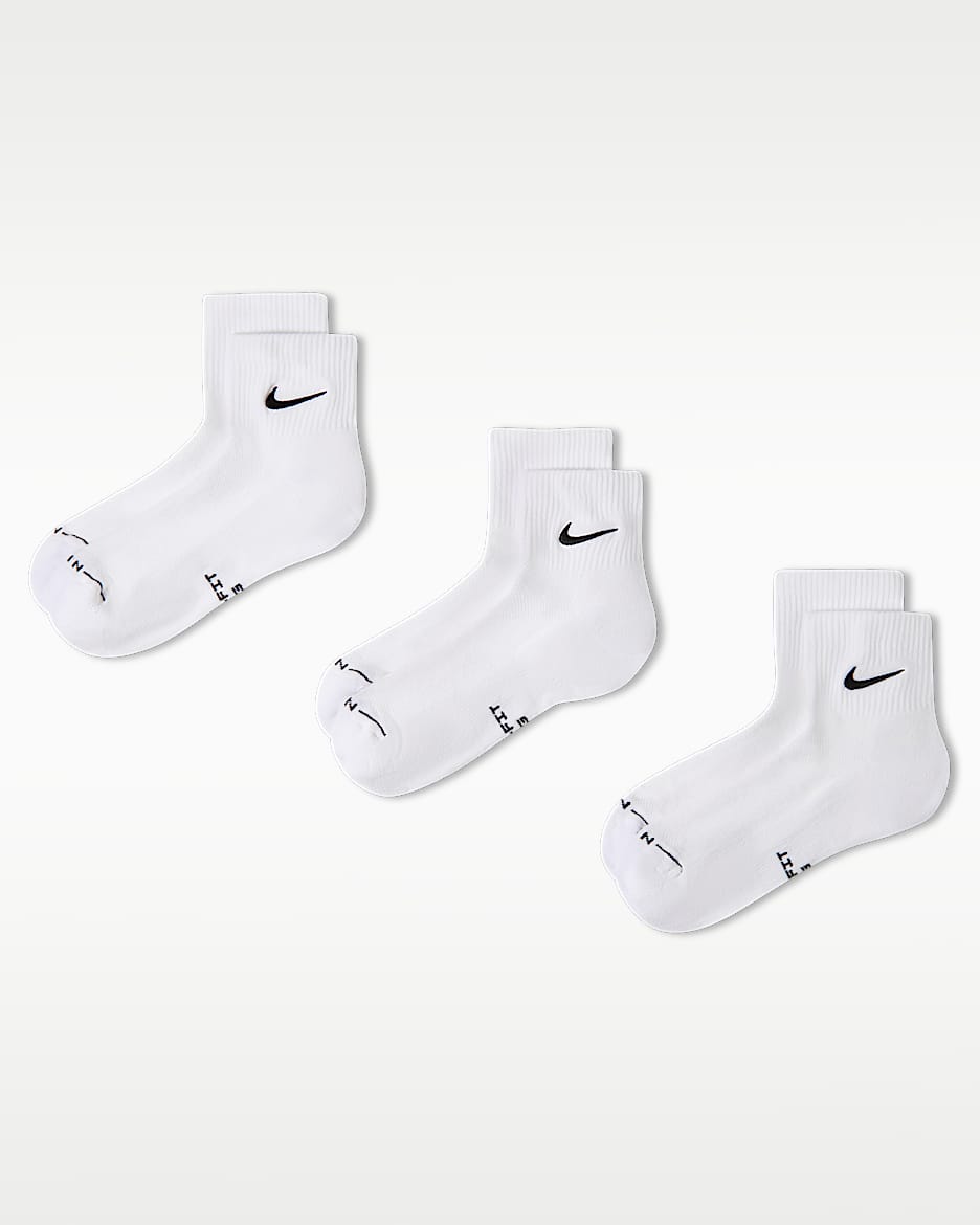 Nike Everyday Elevated 速干运动短袜(3 双) - 多色