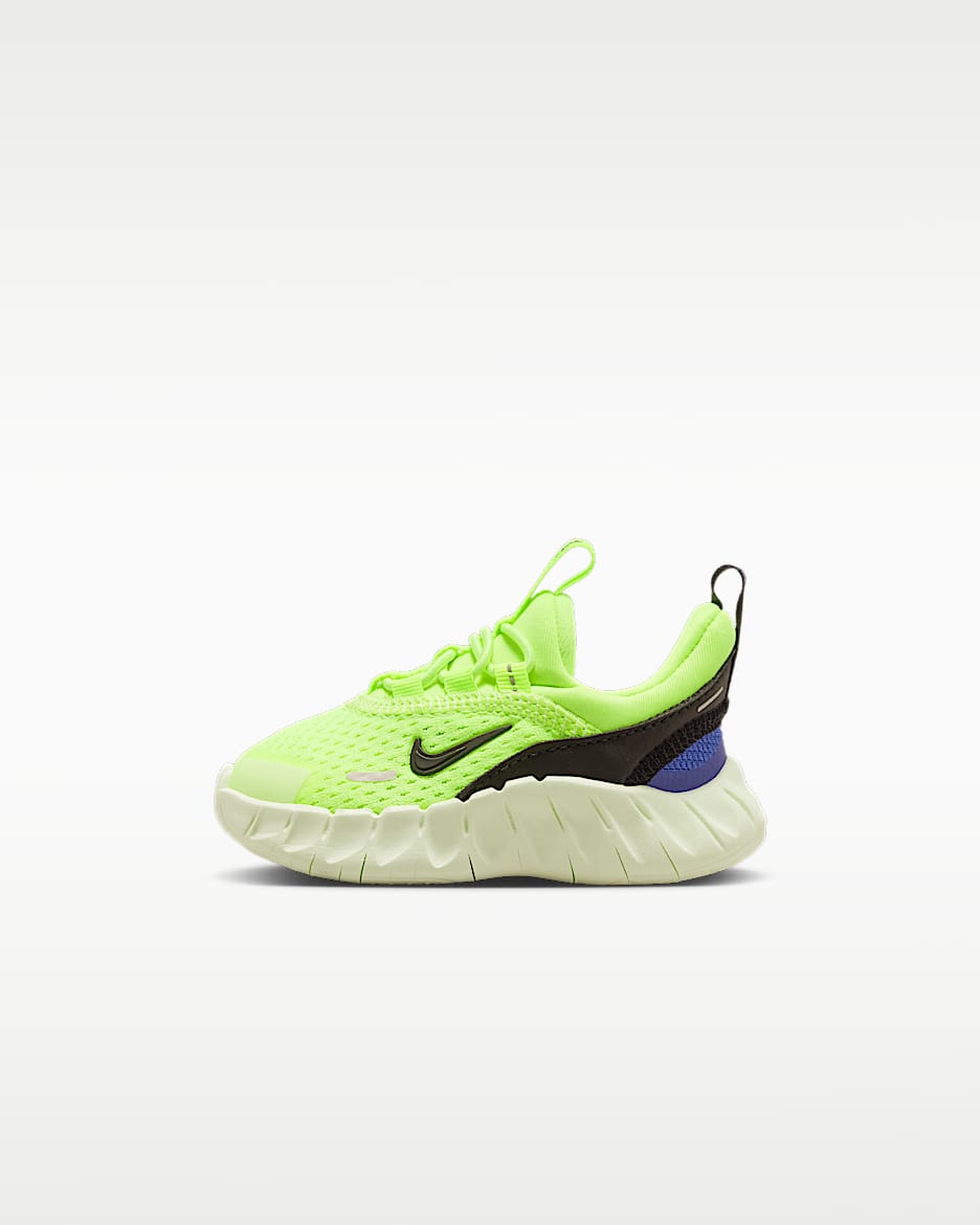 Nike Free Ride 婴童运动鞋 - 荧光冰黄/青石蓝/浅荧光黄/黑云衫绿