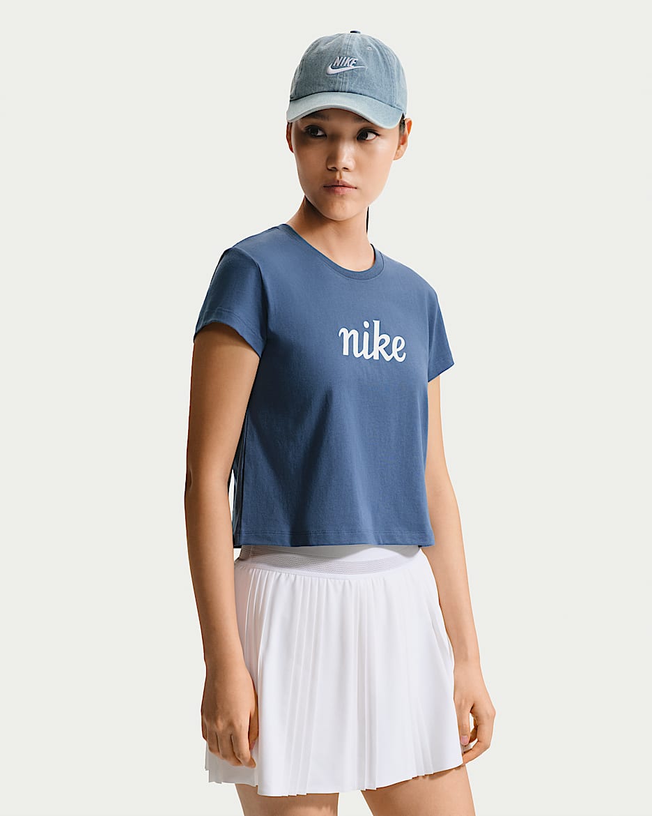 Nike Sportswear Club 女子短袖T恤 - 神秘深海蓝