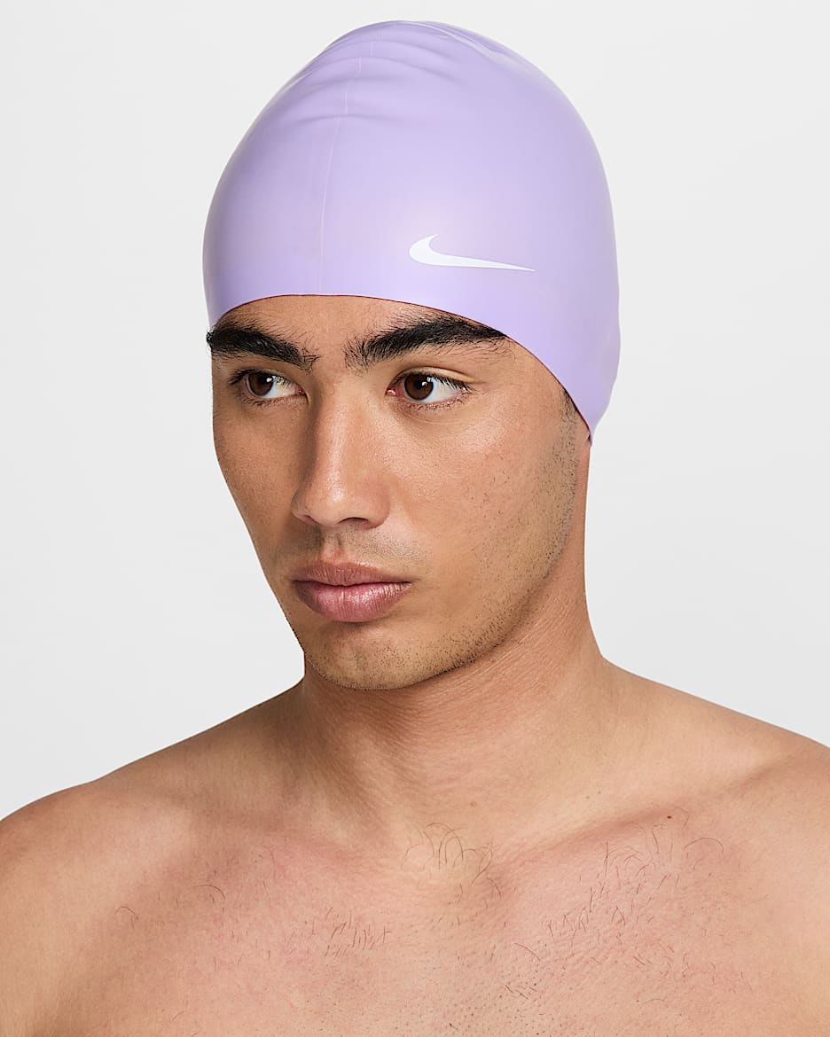 Nike Swim 硅胶泳帽 - 绣球花紫/白色