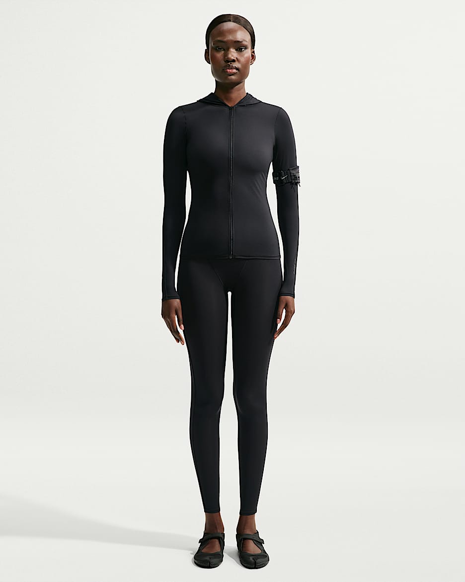 NikeSKIMS Weightless 女子高腰 V 型拼接紧身裤 - NSKM Obsidian/NSKM Obsidian