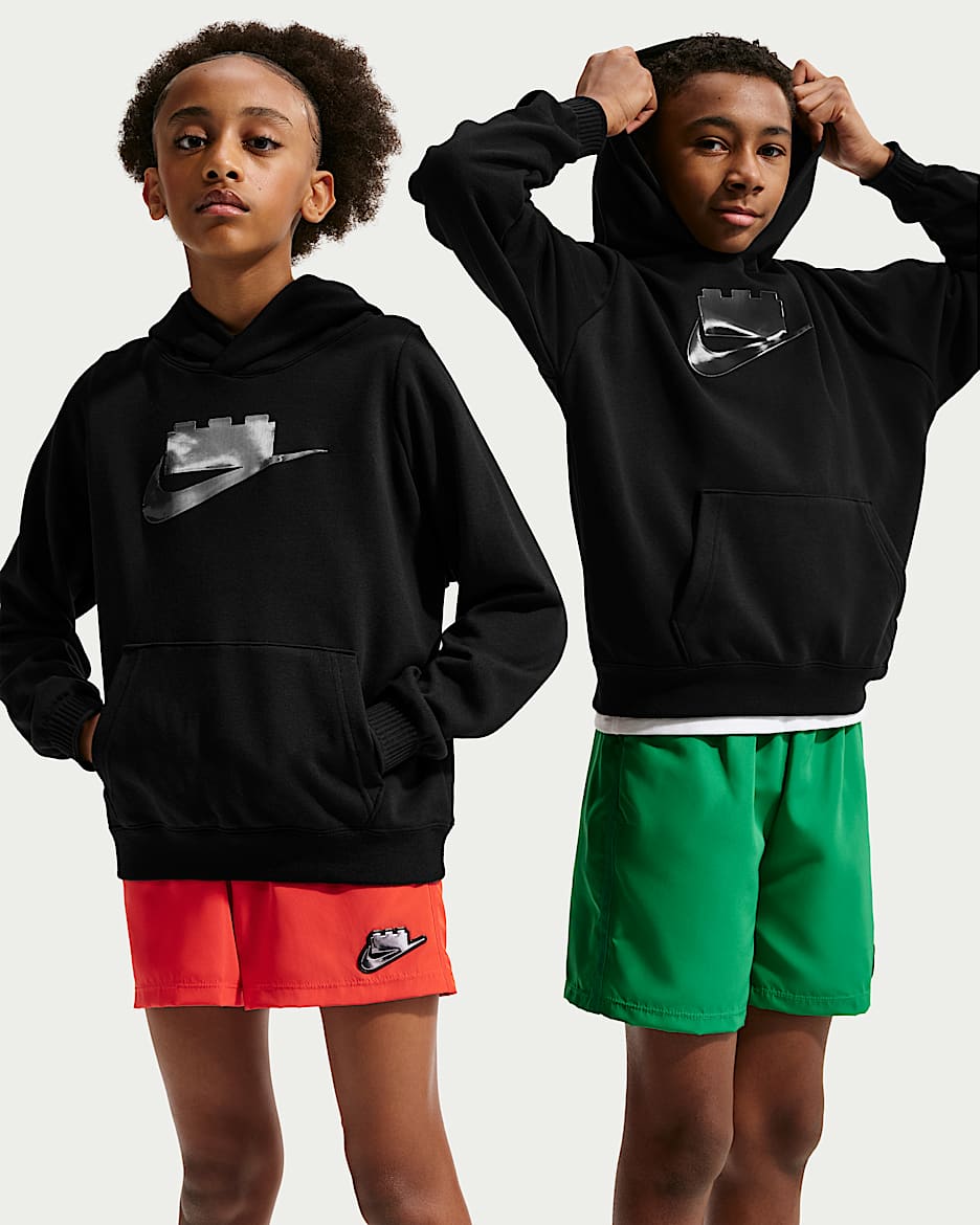 Nike x LEGO® Collection 大童连帽衫 - 黑/烟灰