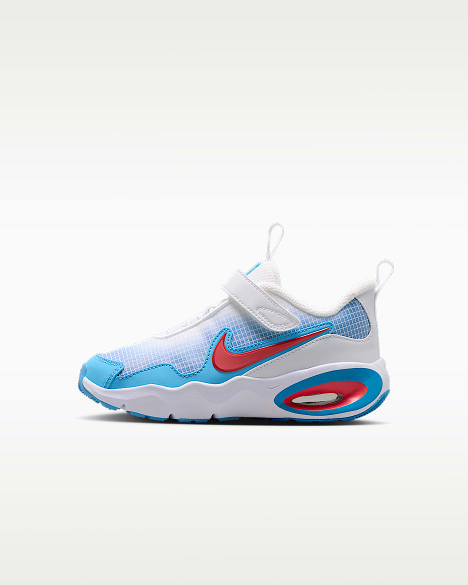 Nike Air Max Nova 幼童运动鞋 - 白色/极光蓝/足球蓝/熔化红