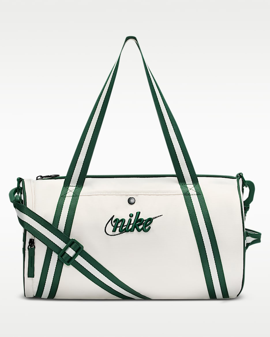 Nike Heritage 复古托特行李包 - 幻影灰白/冷杉绿/冷杉绿