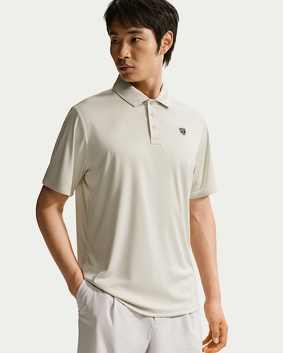Nike Par Dri-FIT 男子防晒速干短袖高尔夫翻领T恤 - 浅土褐/浅土褐
