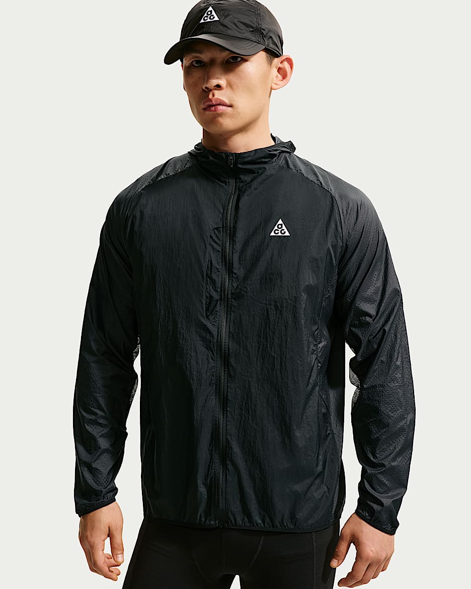 Nike ACG "Aireez" 男子夹克防晒衣皮肤衣 - 黑/黑/山峰白
