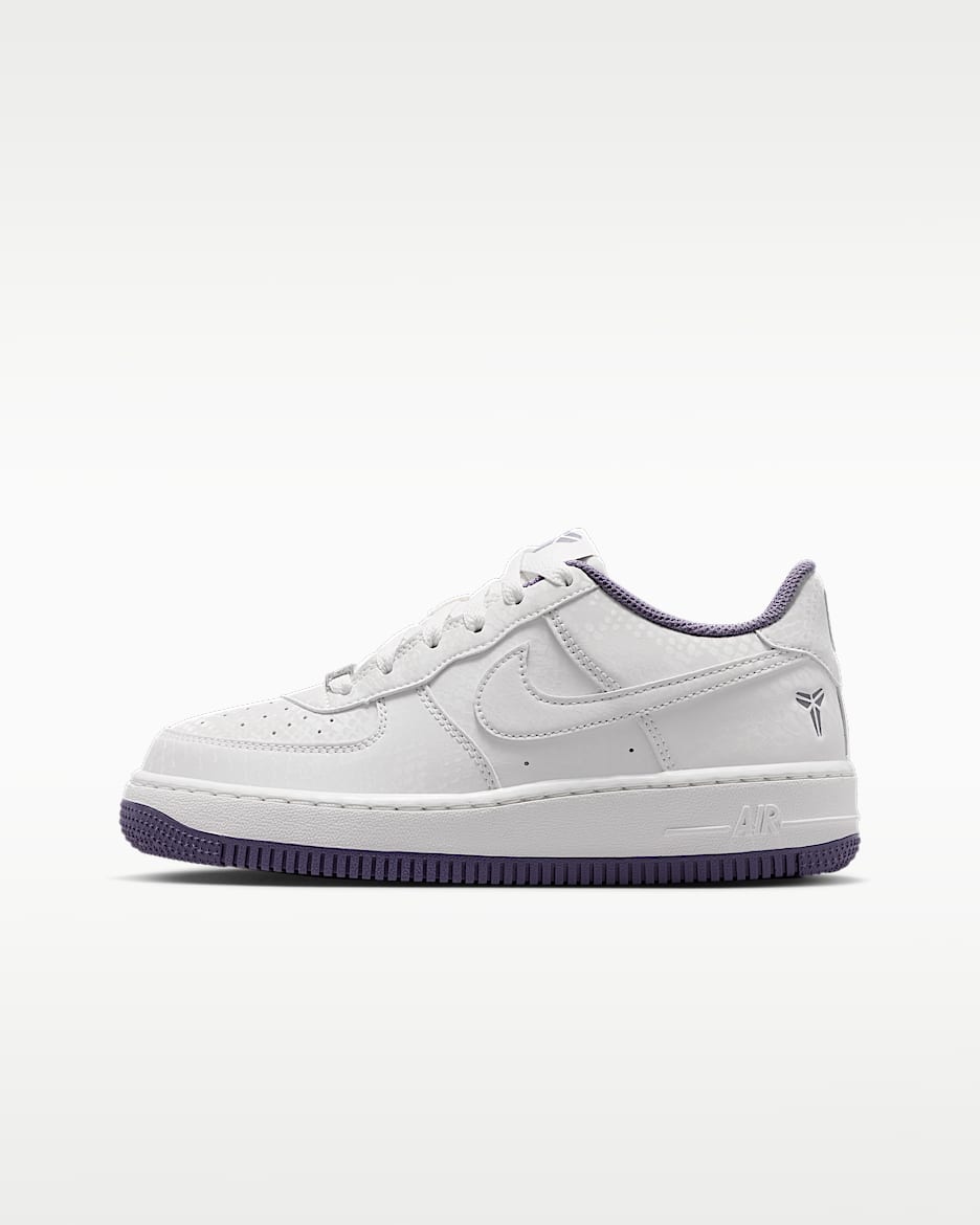 Nike Air Force 1 Low 大童空军一号运动鞋 - 山峰白/拂晓深紫