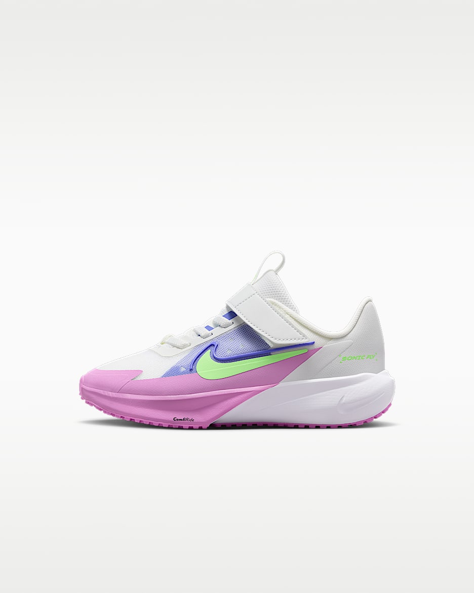 Nike Sonic Fly 耐克超音速号幼童跑步鞋 - 山峰白/宝石蓝/浅品红/爆炸绿黄