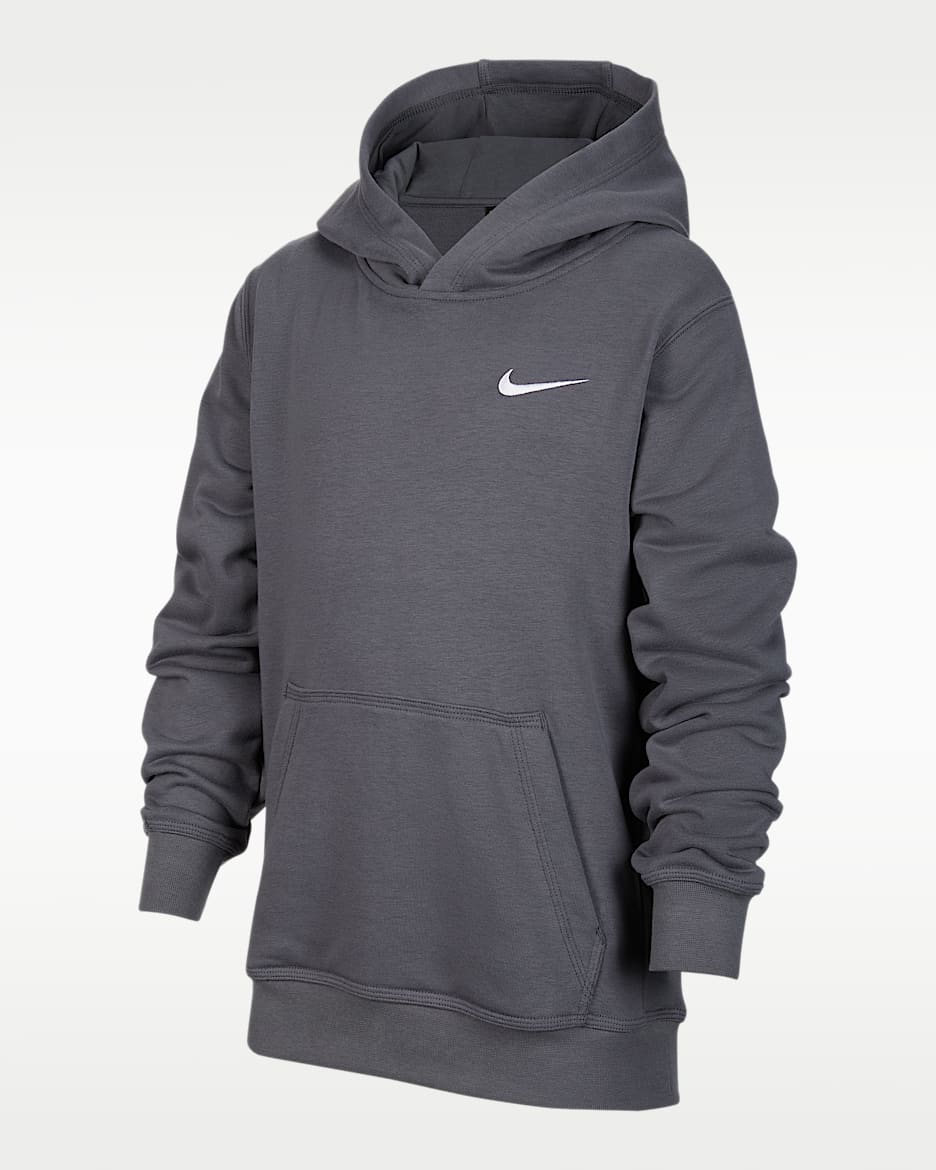 Nike Team Club 大童套头连帽衫 - 暗灰
