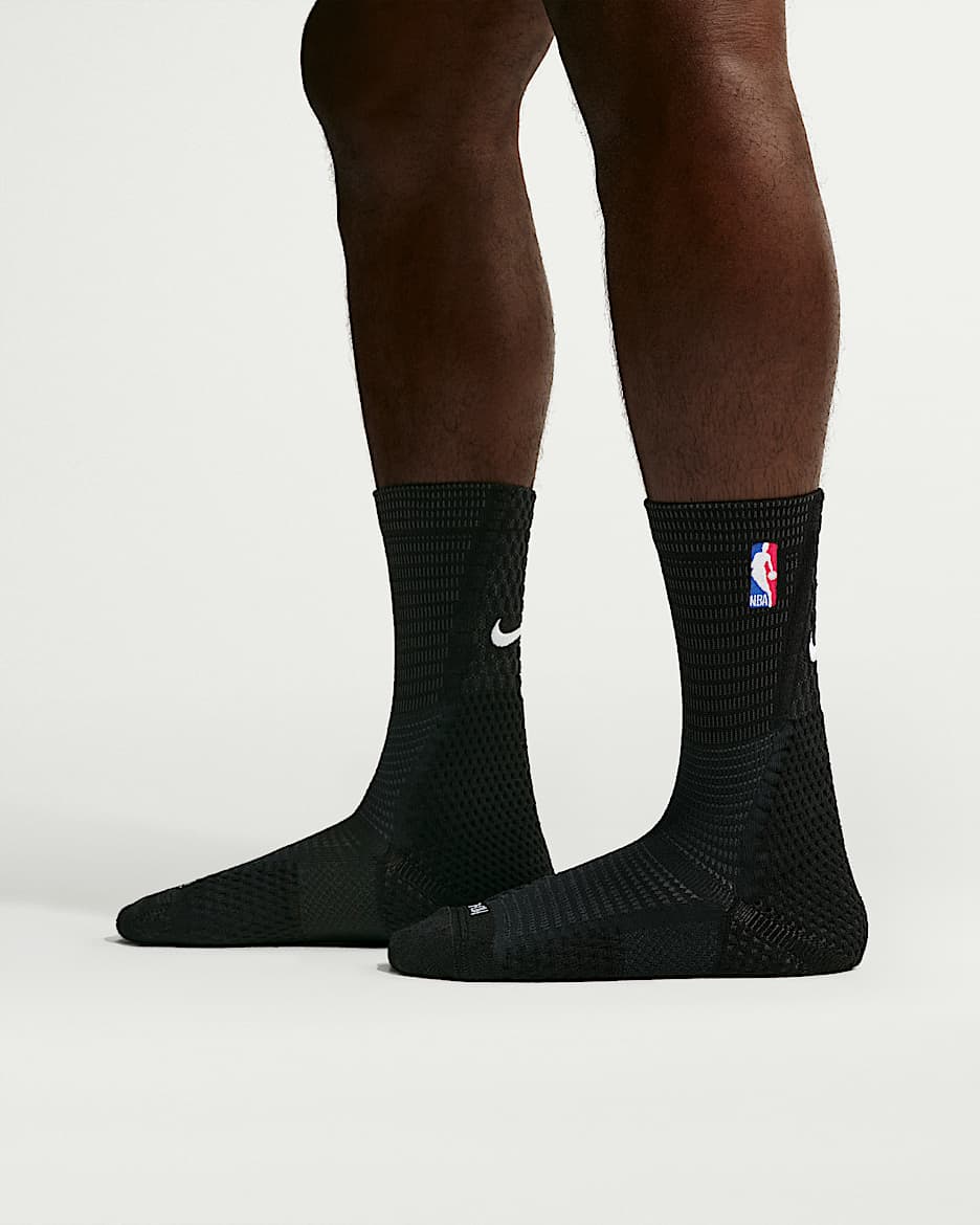 Nike Unicorn Dri-FIT ADV NBA 舒适速干中筒运动袜(1 双) - 黑/煤黑/灯草蓝/白色