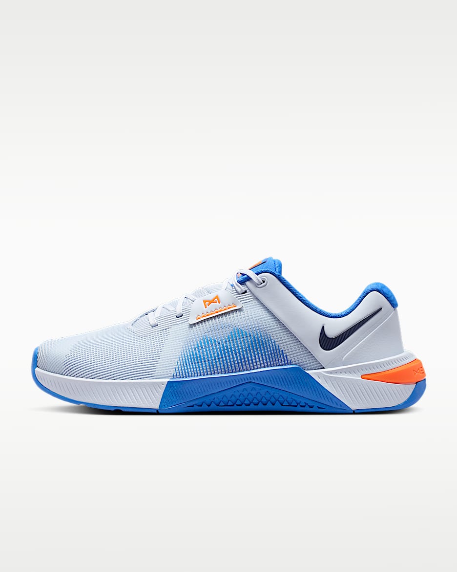 Nike Metcon 10 男子训练鞋力量训练 - 足球灰/水晶蓝/雾橙/深藏青