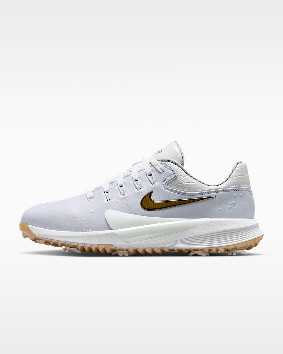 Nike Victory Pro 4 男/女高尔夫球鞋 - 白色/金属色