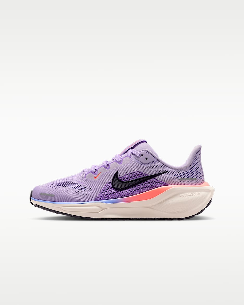 Nike Pegasus 41 耐克小飞马大童公路跑步鞋 - 薄雾紫/亮紫罗兰/宝石蓝/王朝紫