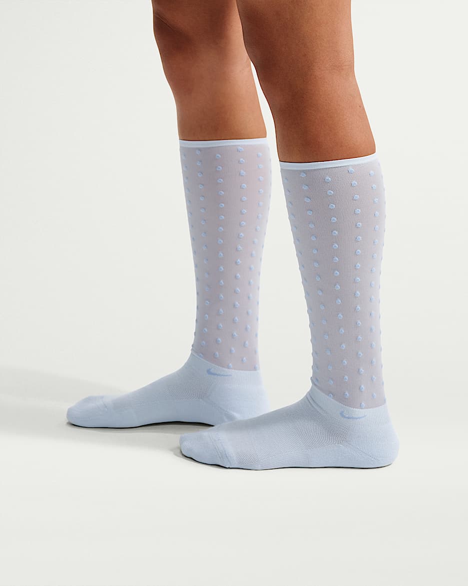 Nike Everyday Elevated 速干高筒运动袜(1 双) - 足球灰/铝蓝
