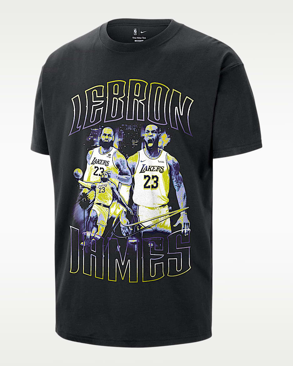 LeBron Nike NBA 詹姆斯男子短袖T恤 - 黑