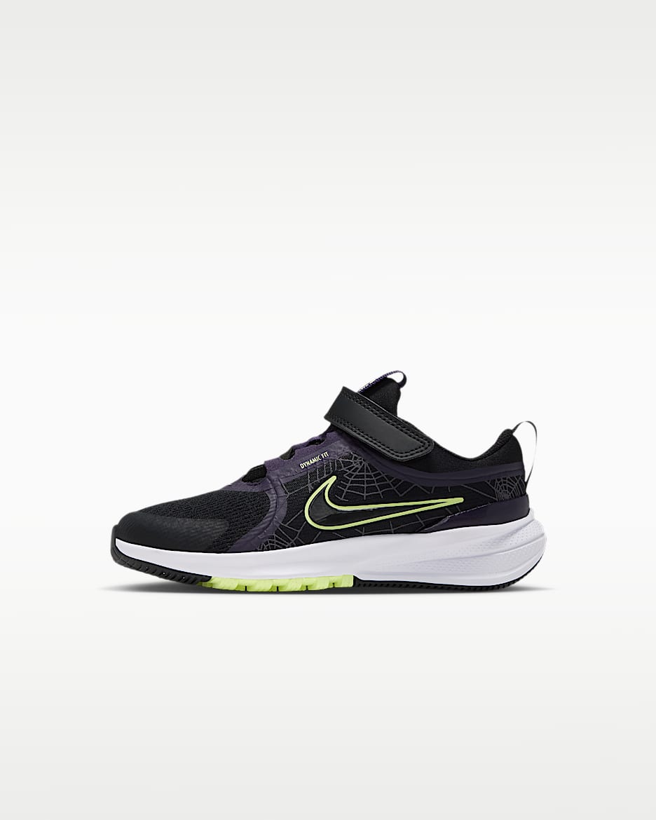 Nike Star Runner 5 SE 耐克摘星号幼童运动鞋 - 黑/王朝紫/微黄绿/黑