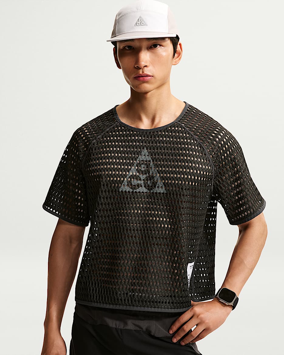 ACG Radical AirFlow Dri-FIT 男子速干短袖越野跑步上衣洞洞衣 - 煤黑/冷灰