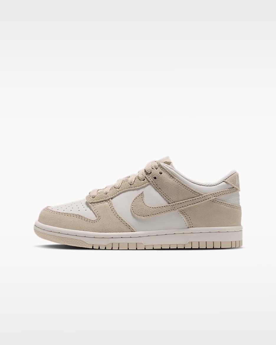 Nike Dunk Low Suede 大童运动鞋 - 幻影灰白/沙堆白