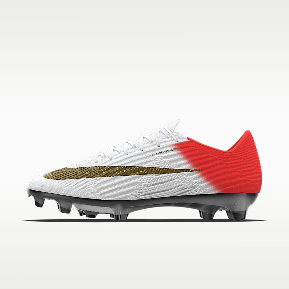 Nike Mercurial Superfly 11 Elite By You 专属定制 FG 天然硬质草地低帮足球鞋 - 白色/白色