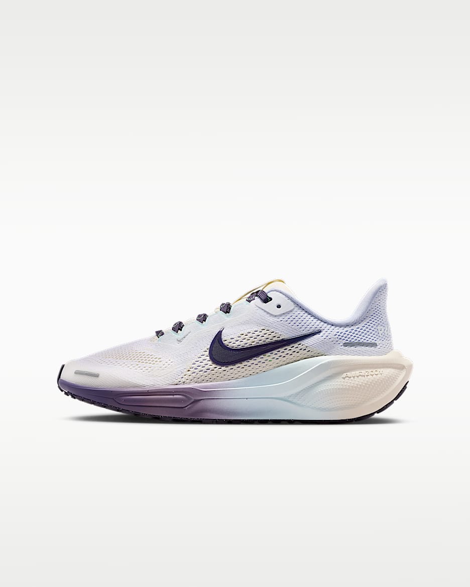 Nike Pegasus 41 耐克小飞马大童公路跑步鞋 - 白色/多色/浅白紫色/乌紫