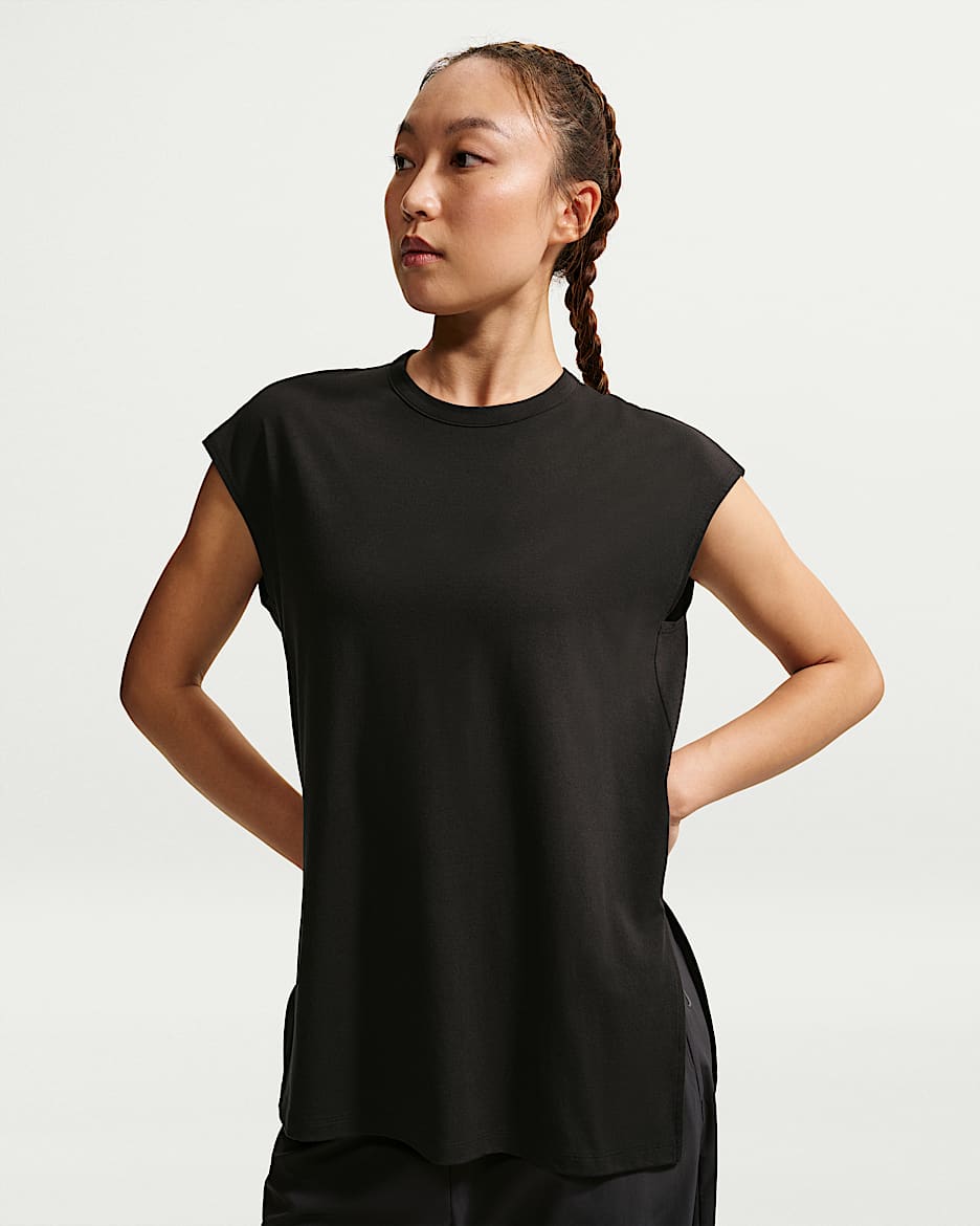 Nike 24.7 ImpossiblySoft Dri-FIT 超感柔软女子速干背心 - 黑/黑/暗烟灰