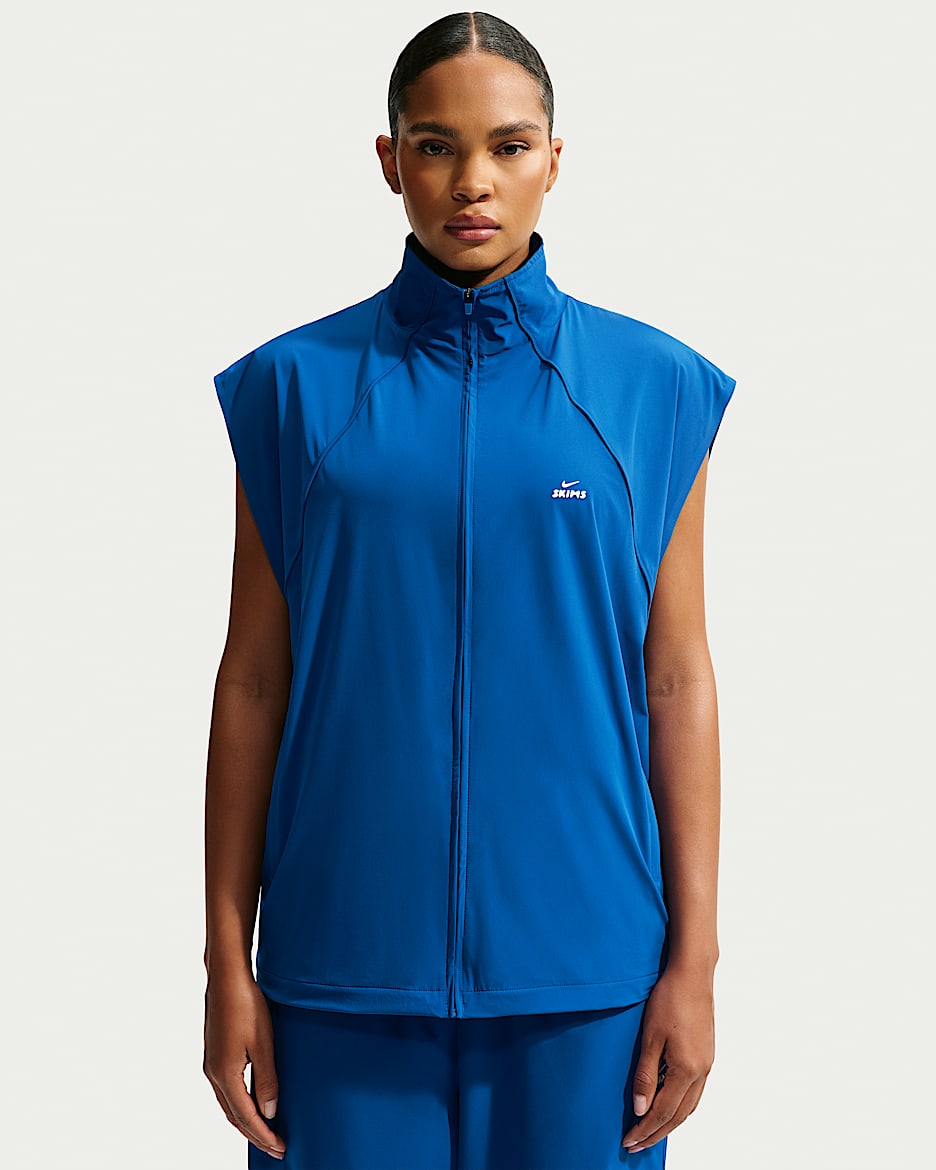 NikeSKIMS Stretch Nylon 女子 Oversize 风速干马甲 - NSKM Cobalt/NSKM Cobalt