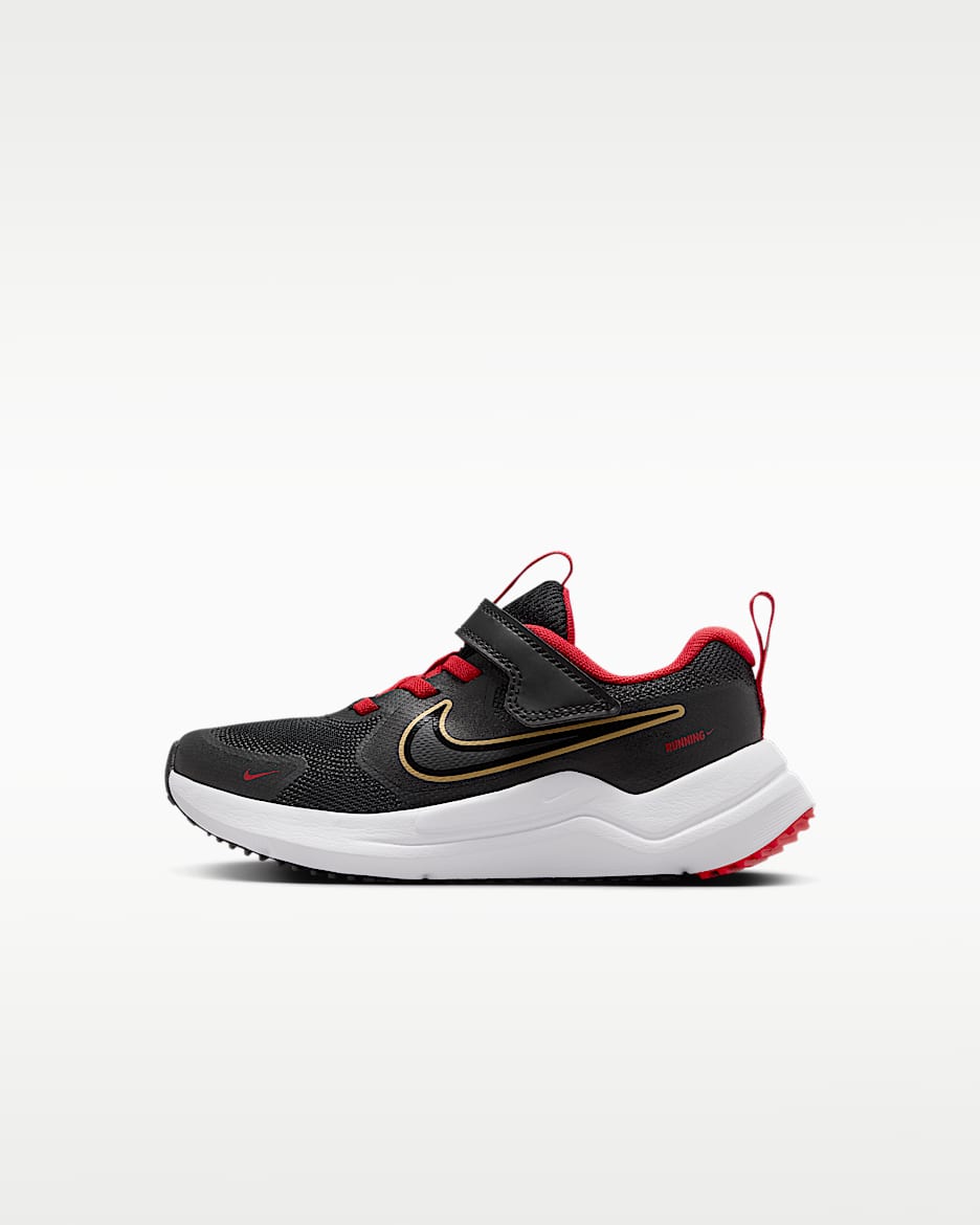 Nike Cosmic Runner 马年限定脱缰系列新年款耐克宇宙一号幼童运动鞋 - 黑/白色/大学红/黑