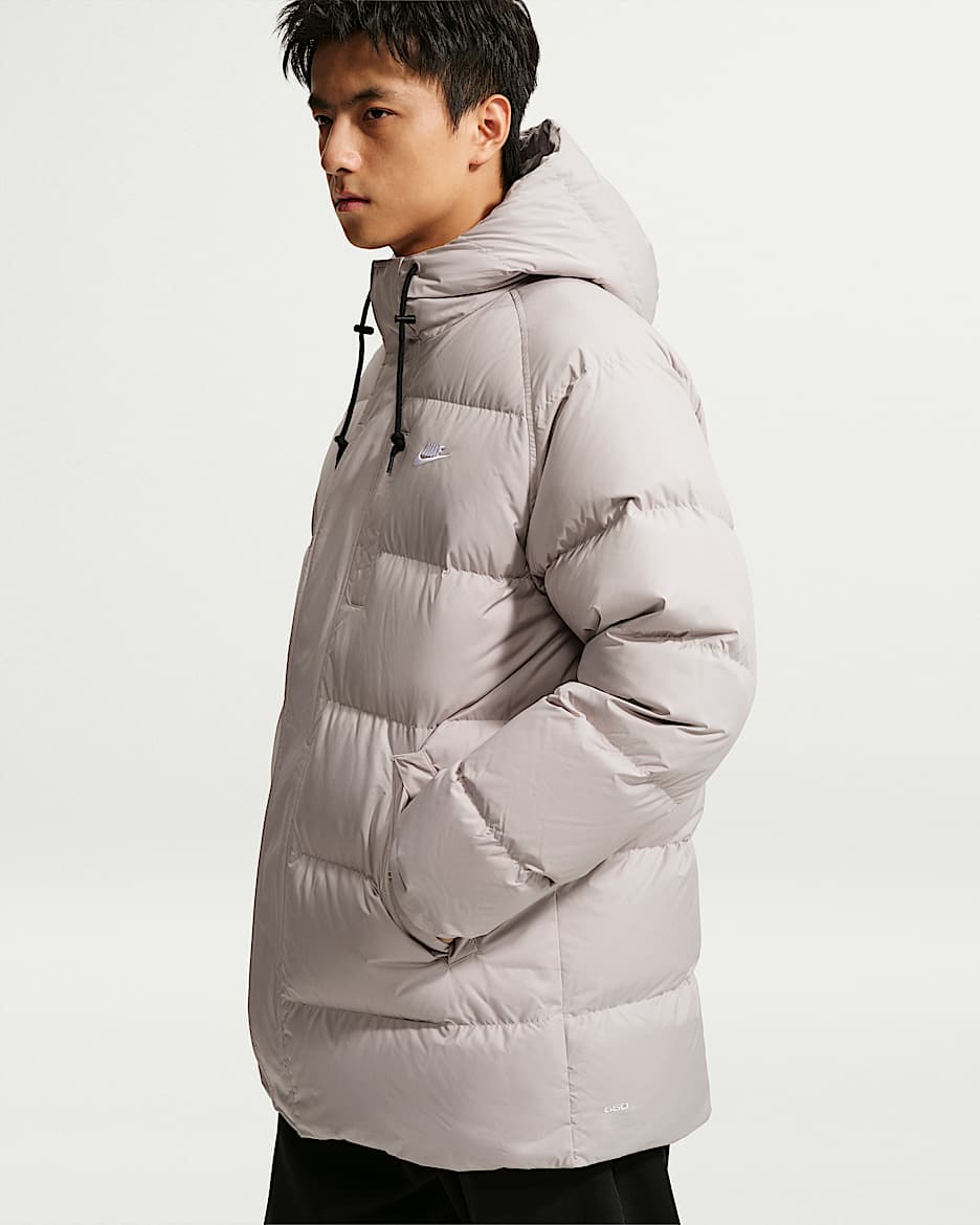 Nike Sportswear Club Therma-FIT 男子拒水羽绒外套 - 温和冷月光/白色