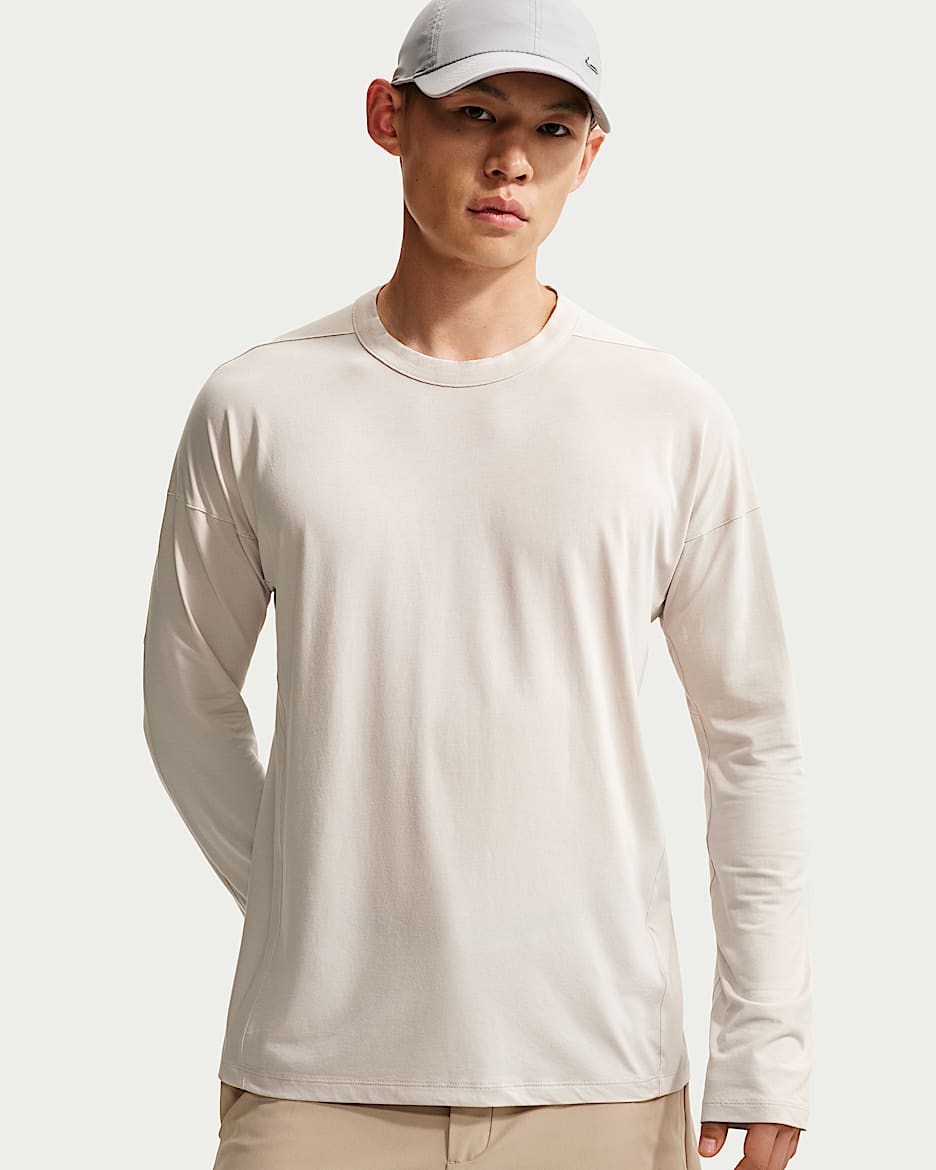 Nike 24.7 ImpossiblySoft Light Dri-FIT 超感柔软男子速干长袖上衣 - 浅土褐/帆白/浅铁矿石灰