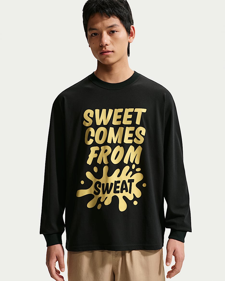 Nike Sportswear 男子长袖T恤 - 黑