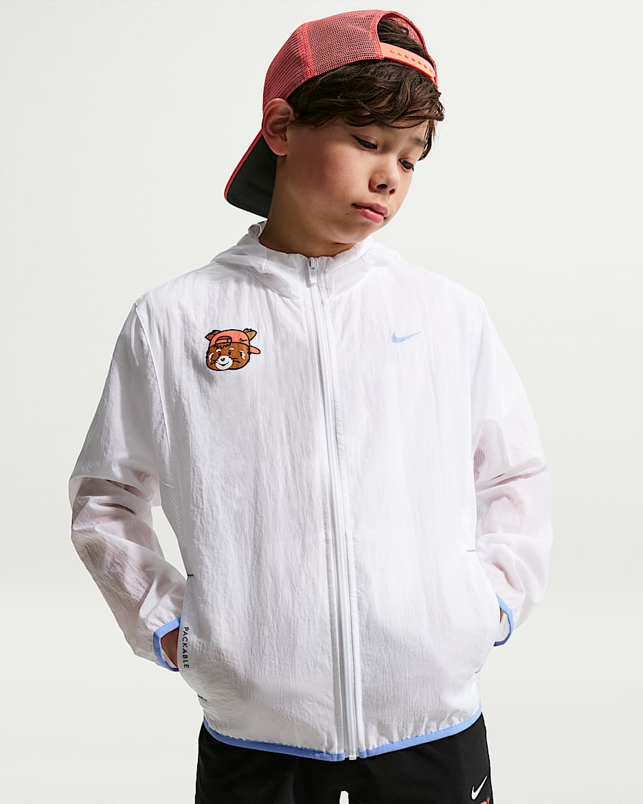 Nike Sportswear 大童（男孩）可收纳夹克 - 白色
