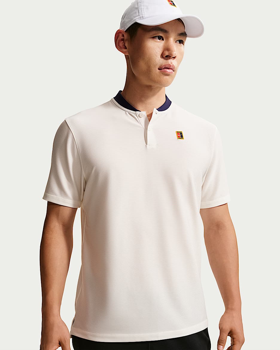 Nike Tour Dri-FIT 男子速干网球短袖T恤 - 帆白