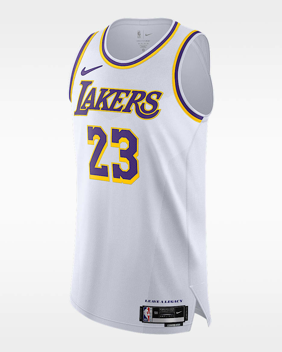 洛杉矶湖人队勒布朗·詹姆斯 (LeBron James) Association Edition Nike Dri-FIT ADV NBA Authentic Jersey 男子速干球衣 - 白色
