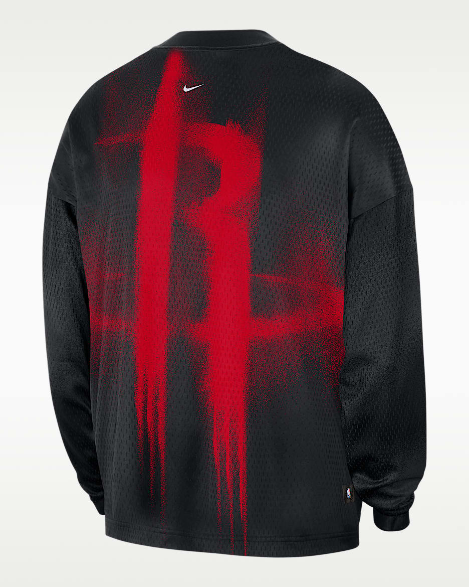 休斯顿火箭队 Standard Issue Nike NBA 队之魂系列男子速干篮球长袖上衣 - 黑