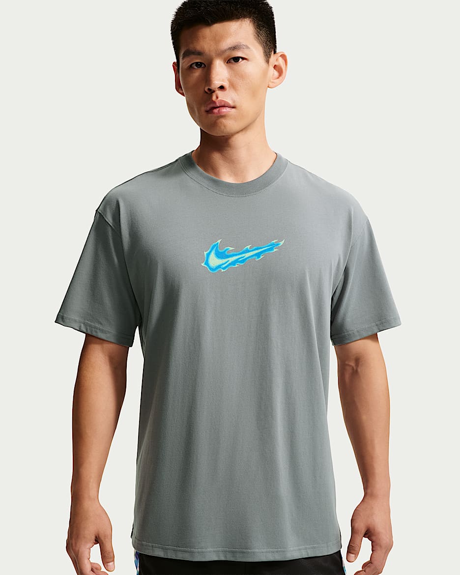 Nike 男子短袖篮球T恤 - 烟灰