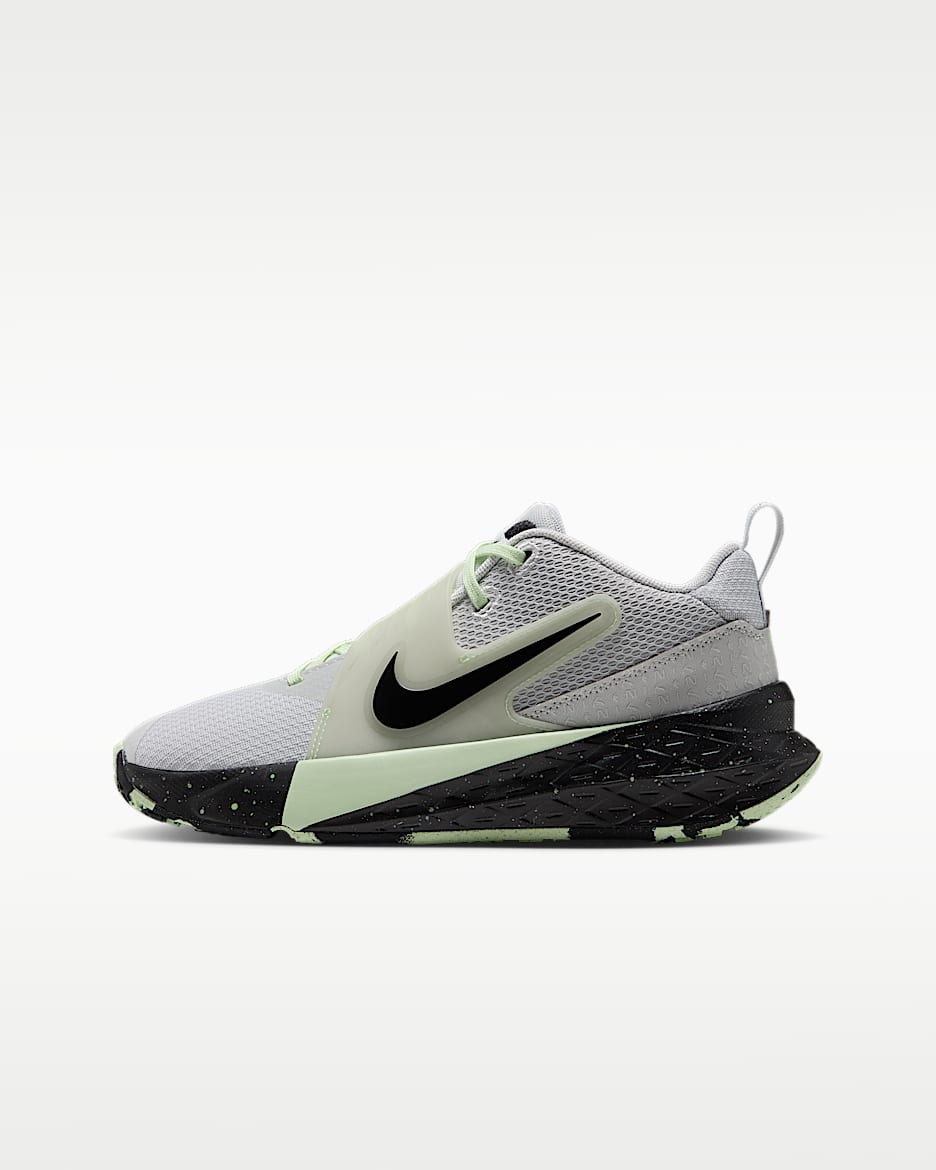 Nike Team Hustle D 12 "Alien" 大童篮球鞋 - 尘光子色/微黄绿/黑