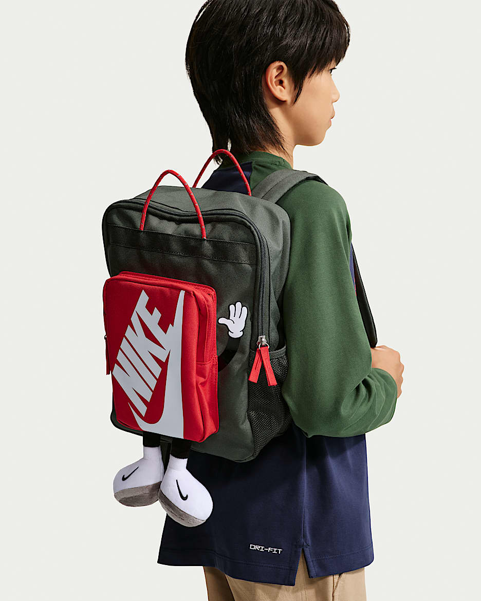 Nike 儿童双肩包 - 迷彩绿/大学红/白色