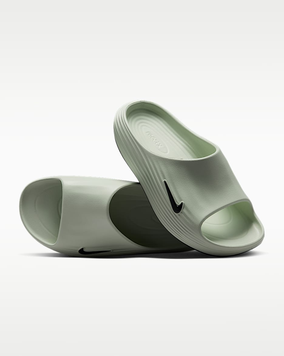 Nike ReactX Rejuven8 男子拖鞋 - 浅玉蓝灰/黑