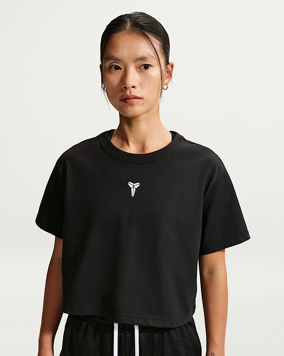 Kobe Dri-FIT 科比女子速干短款篮球T恤 - 黑