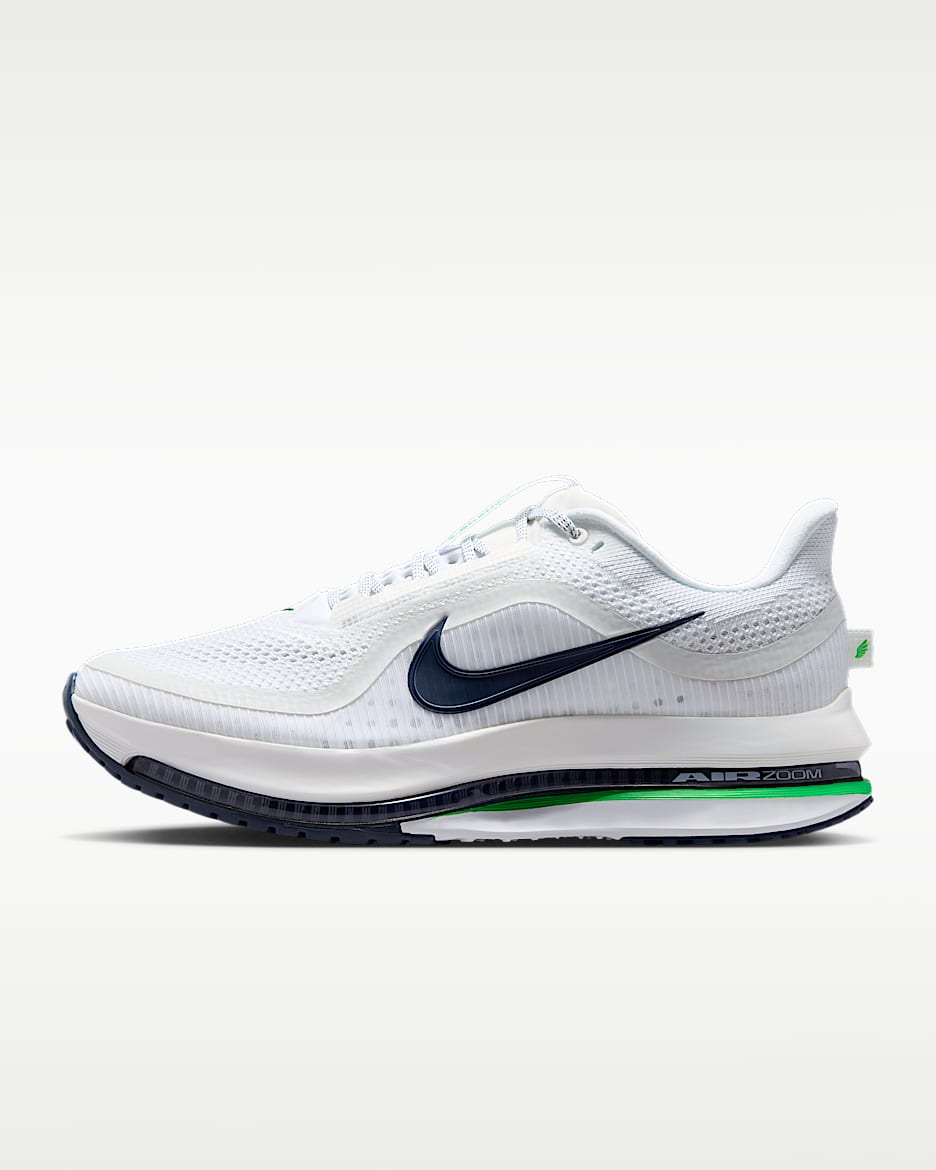 Nike Pegasus Premium 耐克顶级飞马男子公路跑步鞋 - 白色/深藏青/闪亮绿