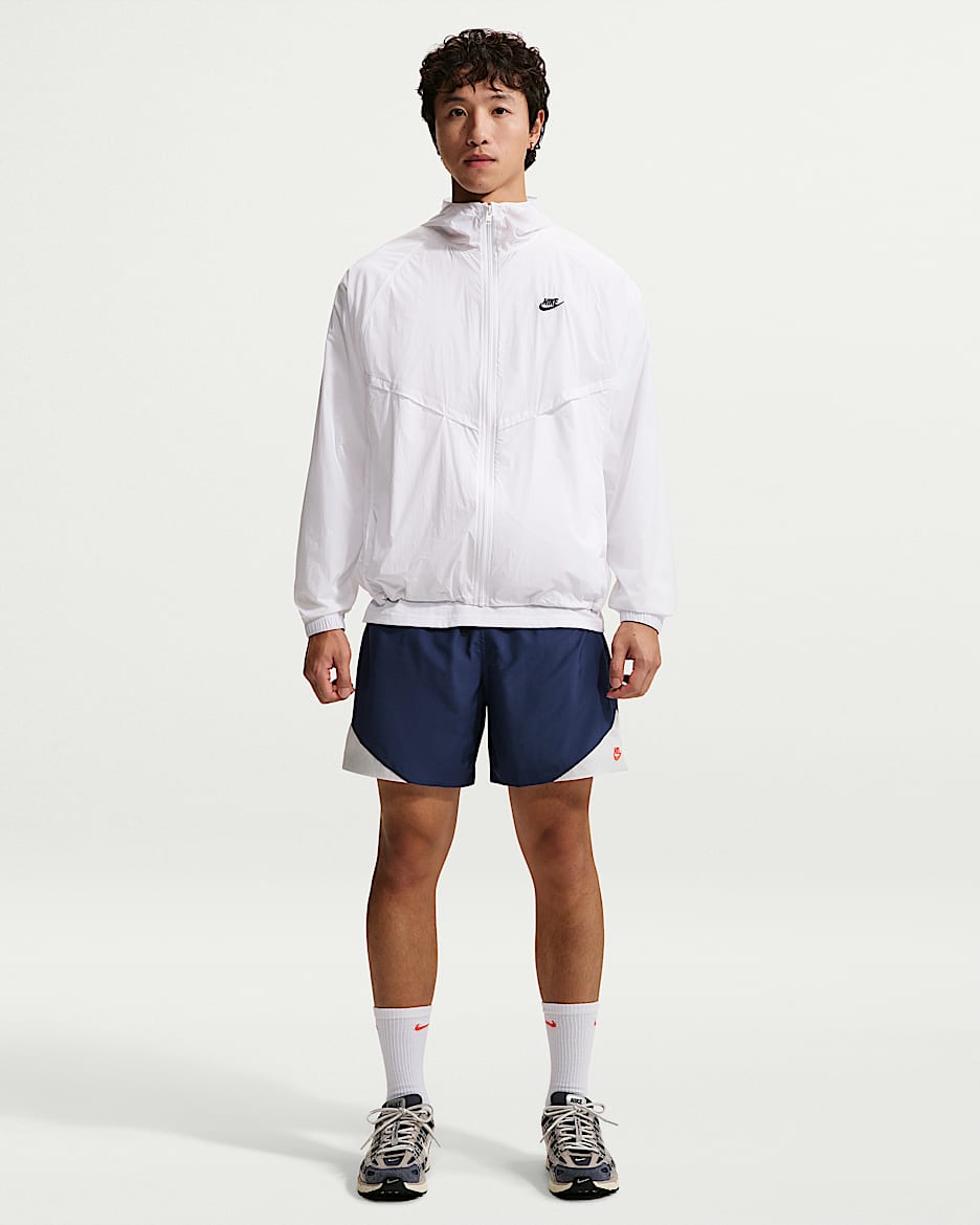 Nike Windrunner 男子轻便型梭织短裤 - 空间蓝/山峰白/浅深红