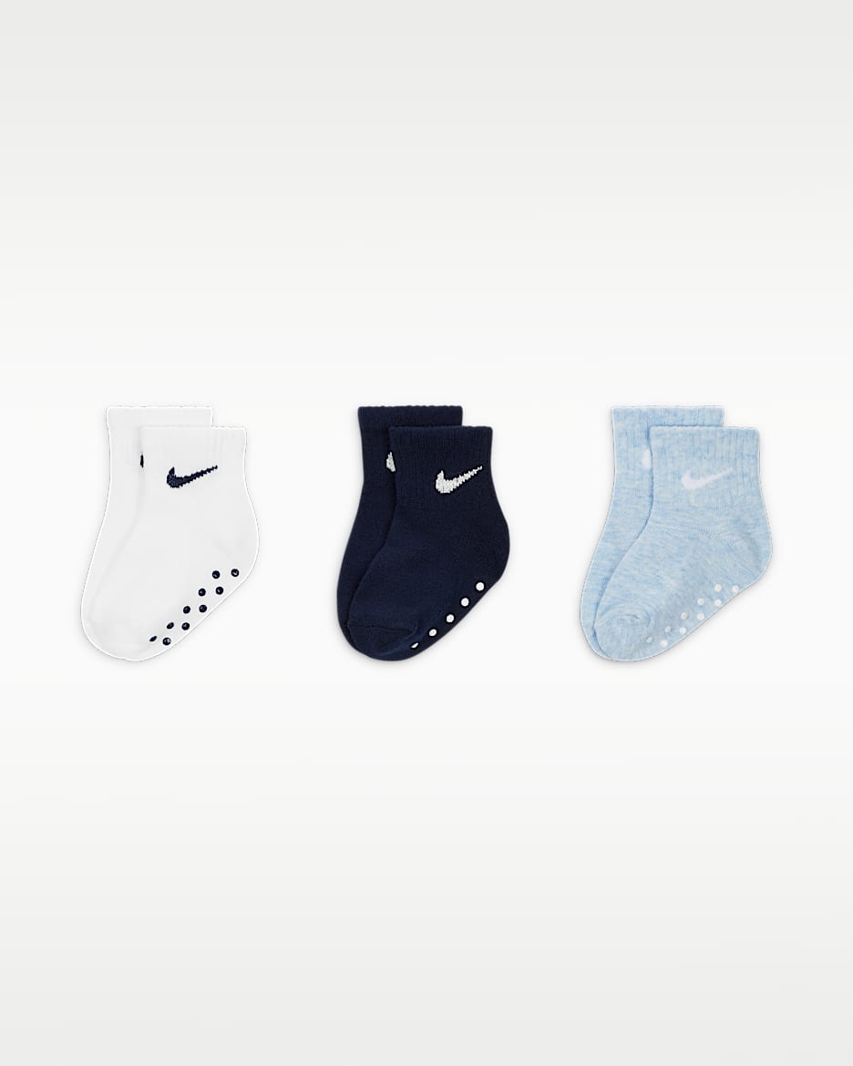 Nike Core Swoosh 婴童运动短袜(3 双) - 多色/狂喜钴蓝