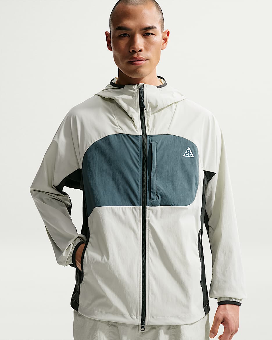 Nike ACG "Five Towers" 男子速干夹克防晒衣 - 海玻璃色/黑云衫绿/矿物岩板蓝/山峰白