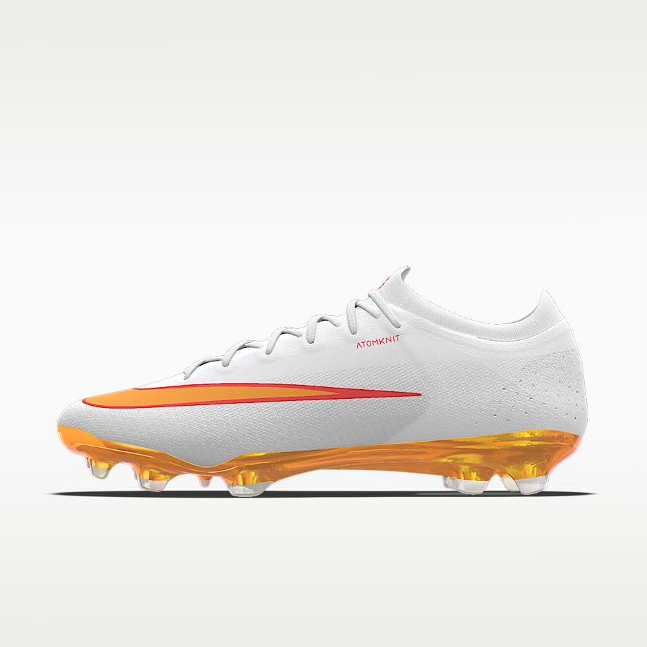 Nike Mercurial Vapor 17 Elite By You 专属定制 FG 天然硬质草地低帮足球鞋 - 白色/白色