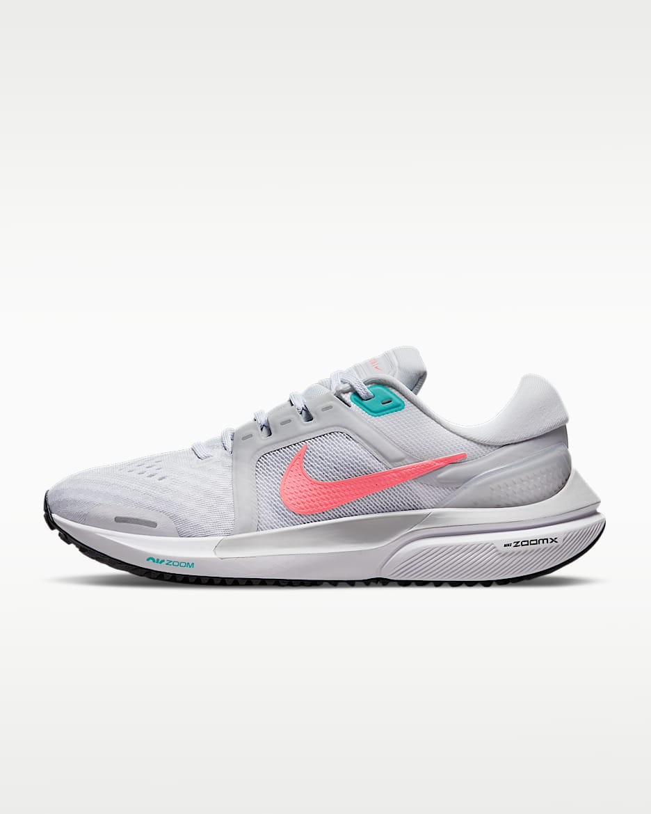 Nike Vomero 16 女子公路跑步鞋 - 白色/白金色/活力宝蓝/火山红