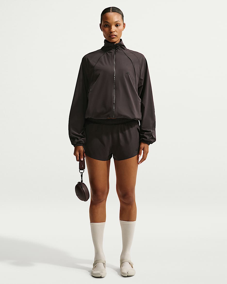 NikeSKIMS Stretch Nylon 女子速干跑步短裤 - NSKM Dark Roast