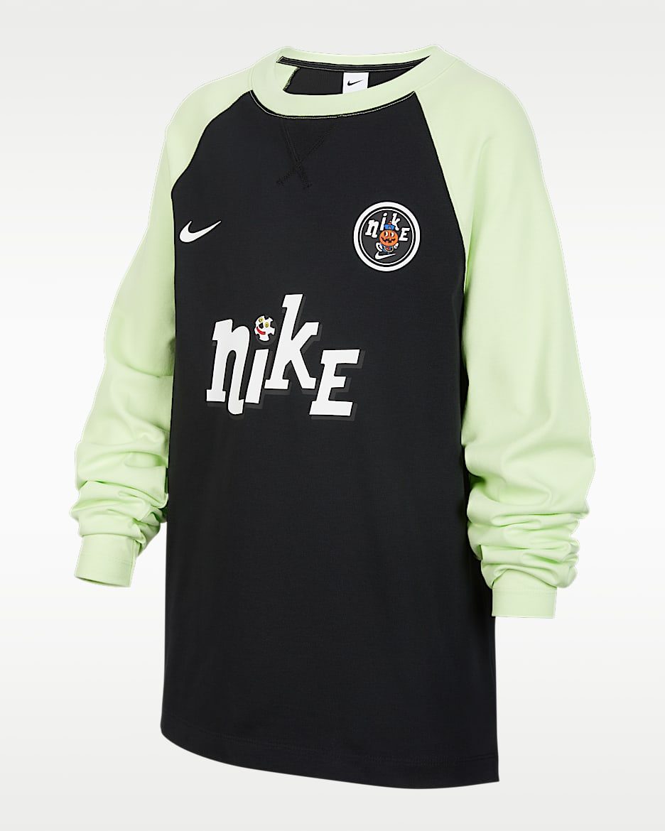 Nike Dri-FIT 大童（男孩）速干长袖上衣 - 黑