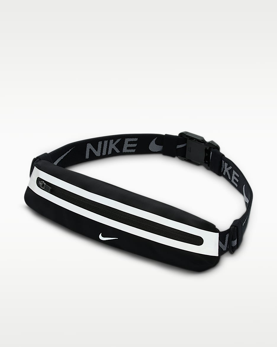 Nike Slim 4.0 速干跑步腰包 - 黑/黑/银