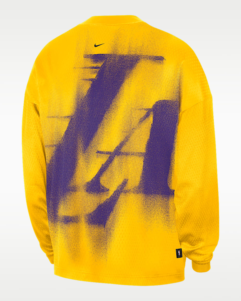 洛杉矶湖人队 Standard Issue Nike Dri-FIT NBA 队之魂系列男子速干长袖篮球上衣 - 阿马里洛黄
