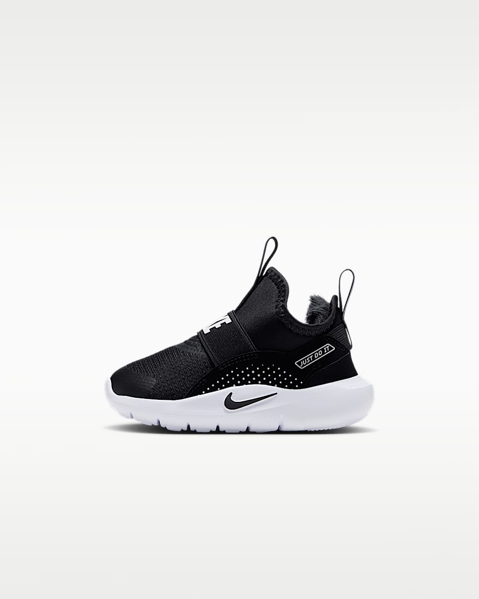 Nike Flex Runner 4 Warm 婴童一脚蹬运动鞋 - 黑/白色/暗烟灰